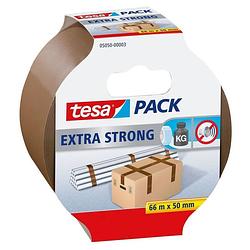 Foto van 1x tesa bruine verpakkingstape extra sterk 66 mtr x 50 mm - tape (klussen)