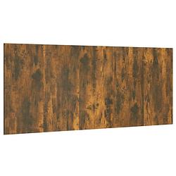 Foto van The living store houten hoofdeinde - gerookt eiken - 200 x 1.5 x 80 cm - klassiek design