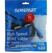 Foto van Scanpart hdmi 2.0 kabel 1.5mtr hdmi kabel