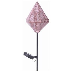 Foto van Luxform tuinlamp op stok tyana solar led roze