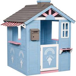 Foto van Swing king icecream houten speelhuisje 120 x 108 x 135 cm blauw