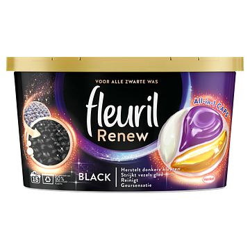Foto van Fleuril renew zwart wasmiddelcapsules 15 wasbeurten bij jumbo