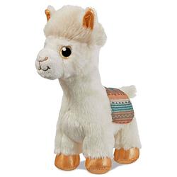 Foto van Pluche witte alpaca/lama knuffel 18 cm - alpacas dieren knuffels - speelgoed voor peuters/kinderen