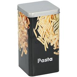 Foto van 1x metalen pasta/macaroni voorraadbus 18,5 cm - voorraadblikken