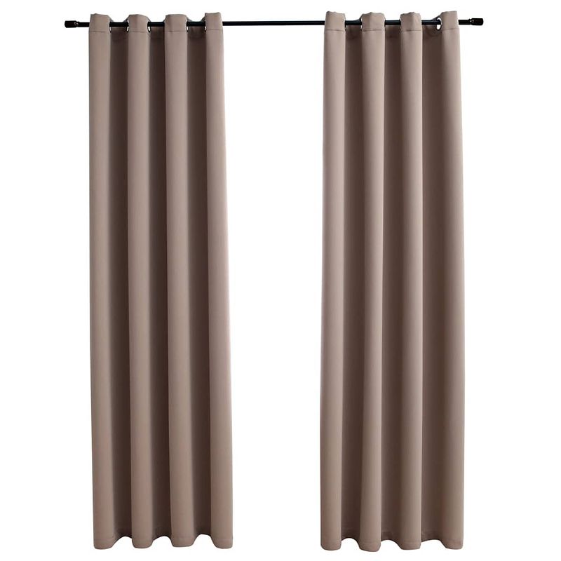 Foto van The living store gordijnen - taupe 140x175cm - 100% polyester