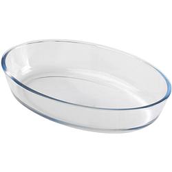 Foto van Chef traiteur ovenschaal van borosilicaat glas - ovaal - 0.75 liter - 22 x 14 x 5 cm - ovenschalen