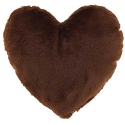 Foto van Unique living - kussen heart - 45x35cm - brown