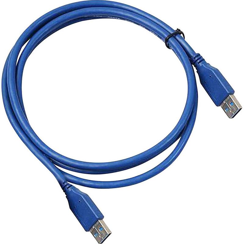 Foto van Radxa rockpi_usb3.0_typea-a data- en stroomkabel [1x usb 3.2 gen 1 stekker a (usb 3.0) - 1x usb 3.2 gen 1 stekker a (usb 3.0)] 1.50 m blauw