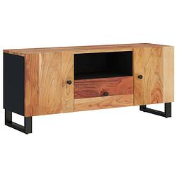 Foto van Vidaxl tv-meubel 105x33,5x46 cm massief acaciahout en bewerkt hout