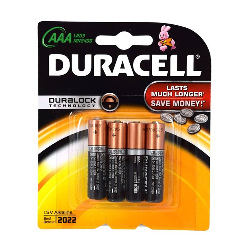 Foto van Duracell batterijen lr03 aaa 4 stuks