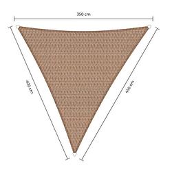 Foto van Sunfighter s driehoek 3,5x4x4,5 zand met bevestigingsset