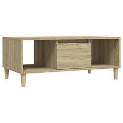 Foto van The living store salontafel sonoma eiken - 90 x 50 x 36.5 cm - duurzaam houten ontwerp