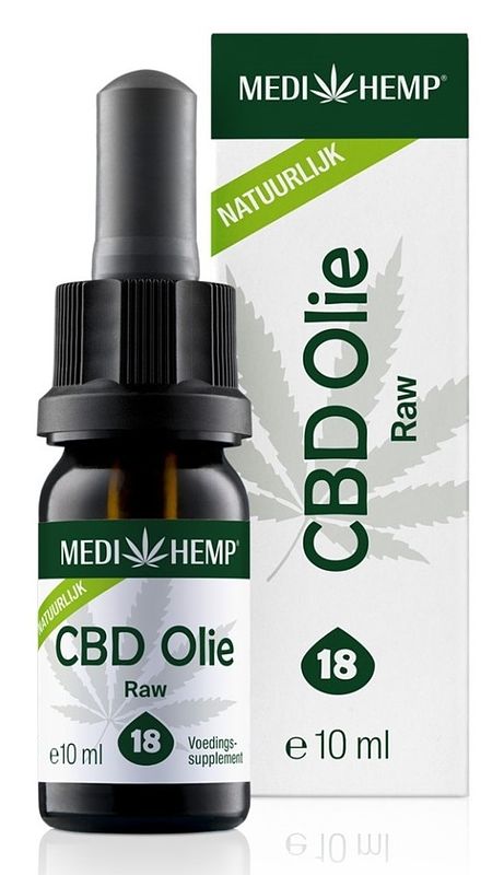 Foto van Medihemp cbd olie raw 18%