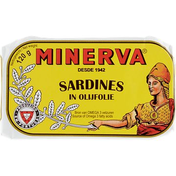 Foto van Minerva sardines in olijfolie 120g bij jumbo