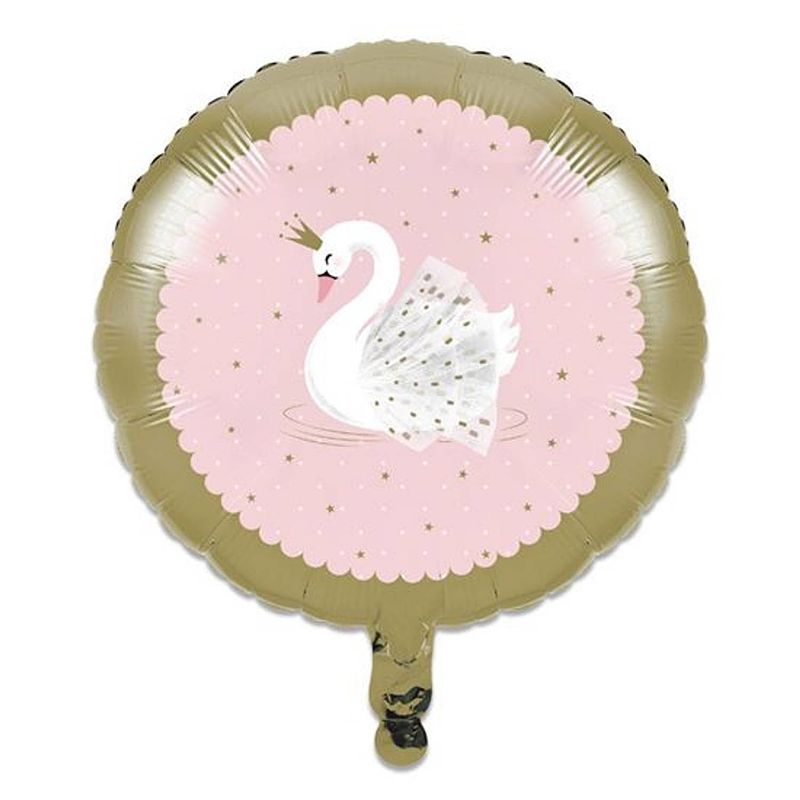 Foto van Witbaard folieballon stylish swan meisjes 46 cm folie roze