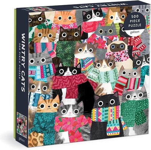 Foto van Wintry cats 500 piece puzzle - puzzel;puzzel (9780735373693)