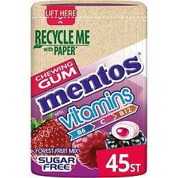 Foto van Mentos gum vitamins forest fruit mix 45 stuks 90g bij jumbo