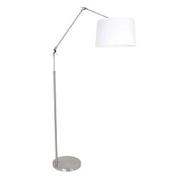 Foto van Steinhauer vloerlamp prestige chic 9718st staal kap effen wit