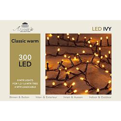 Foto van Anna'ss collection - 2 stuks led classic ivy 300l/8m 4m aanloopsnoer zwart/ip44 anna'ss collection