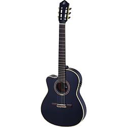 Foto van Ortega feel series rce138-t4bk-l linkshandige klassieke gitaar met gigbag