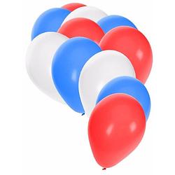 Foto van Fan ballonnen rood/wit/blauw 30 stuks - ballonnen