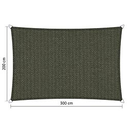 Foto van Compleet pakket: shadow comfort rechthoek 2x3m deep grey met rvs bevestigingsset en buitendoek reiniging