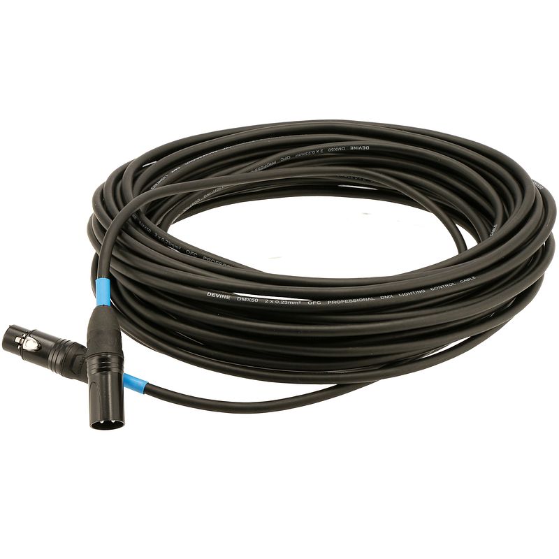 Foto van Devine dmx50/20 dmx-kabel 3-pins xlr 20 meter