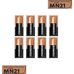 Foto van Duracell 8 stuks batterij mn21/a23 - 12 v long lasting - langdurig 8 stuks