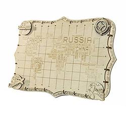 Foto van Wooden city 3d-puzzel wereldkaart 34 x 23 x 2 cm woorden