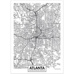 Foto van Canvas city map atlanta 30x40cm