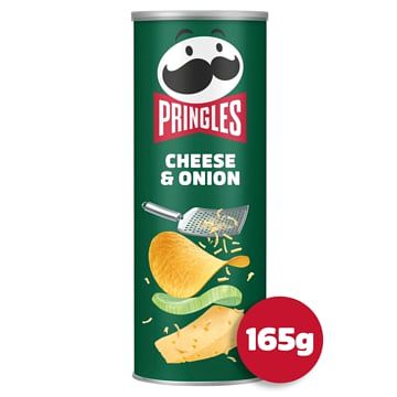 Foto van Pringles cheese & onion chips 165g bij jumbo