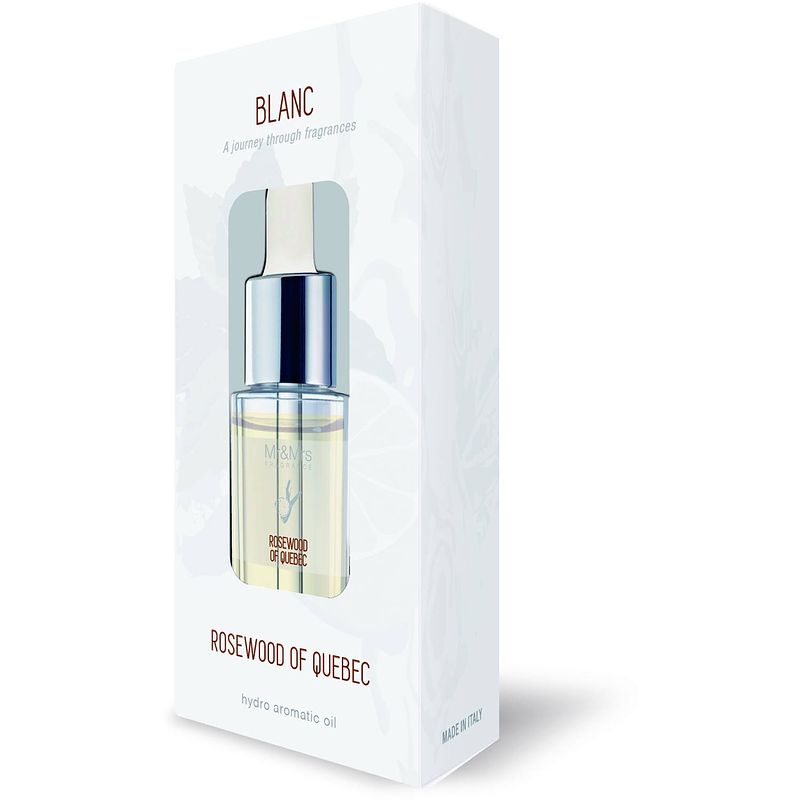 Foto van Mr & mrs fragrance - home refill hydro aromatic olie 10 ml rosewood of quebec - gietijzer - transparant