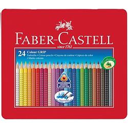 Foto van Kleurpotlood faber castell grip metalen etui a 24 stuks