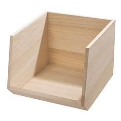 Foto van Idesign - opbergbox met opening, 29.5 x 25.5 x 21 cm, paulownia hout - idesign eco wood