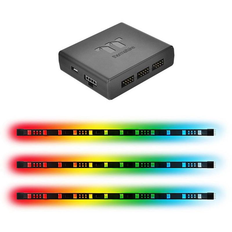 Foto van Thermaltake lumi rgb plus strip 3pack pc-led-strips 300 mm rgb