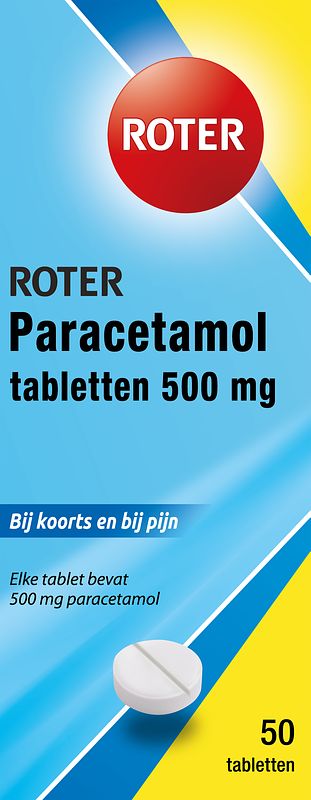 Foto van Roter paracetamol tabletten 500 mg, 50 stuks bij jumbo