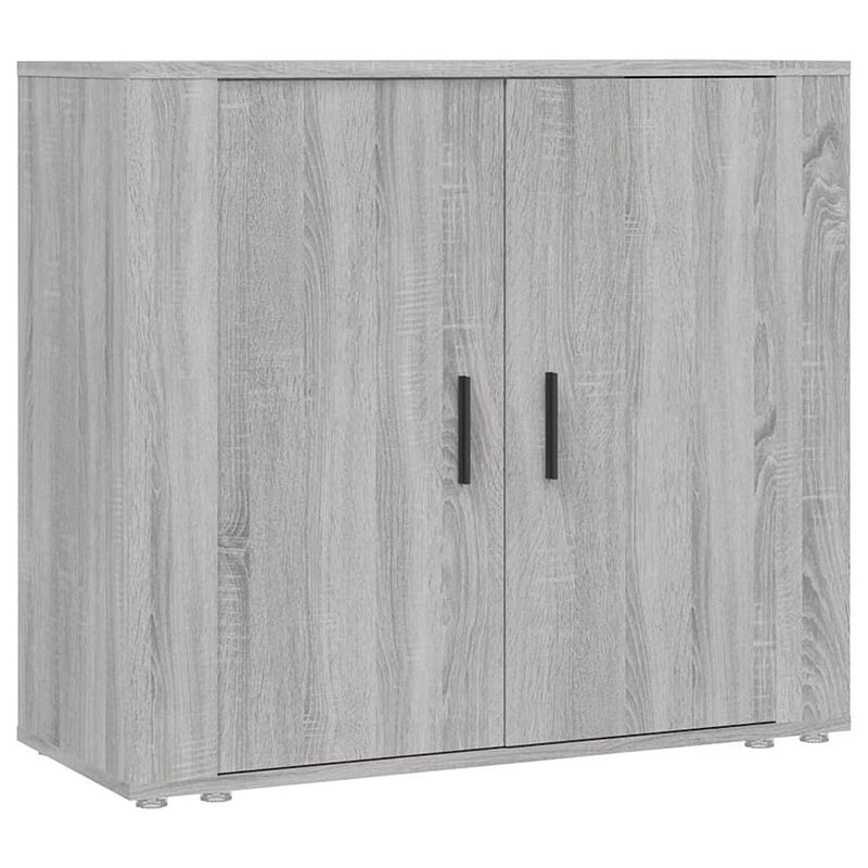 Foto van Vidaxl dressoir 80x33x70 cm bewerkt hout grijs sonoma eikenkleurig