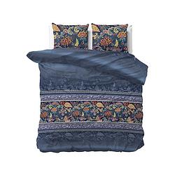 Foto van Sleeptime elegance paisley - blauw - flanel dekbedovertrek 2-persoons (200 x 200/220 cm + 2 kussenslopen) dekbedovertrek