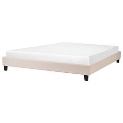 Foto van Beliani roanne - tweepersoonsbed-beige-polyester