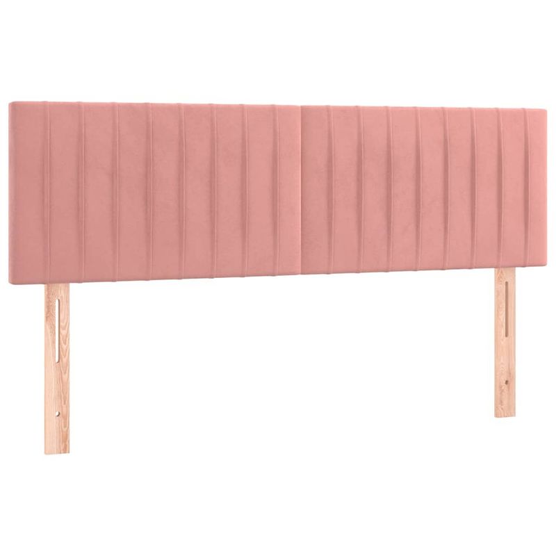 Foto van Vidaxl hoofdborden 2 st 72x5x78/88 cm fluweel roze