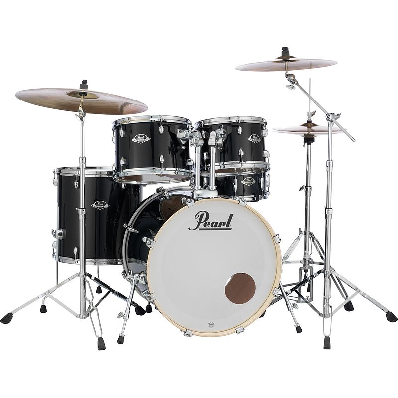 Foto van Pearl exx725br/c31 export jet black 5-delig drumstel