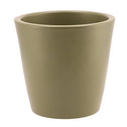 Foto van Dk design bloempot/plantenpot - vinci - olijfgroen mat - voor kamerplant - d16 x h18 cm - plantenpotten