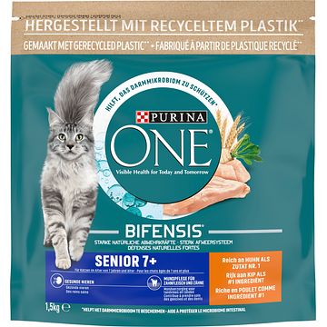 Foto van Purina® one senior 7+, rijk aan kip en volkoren granen 1,5kg bij jumbo