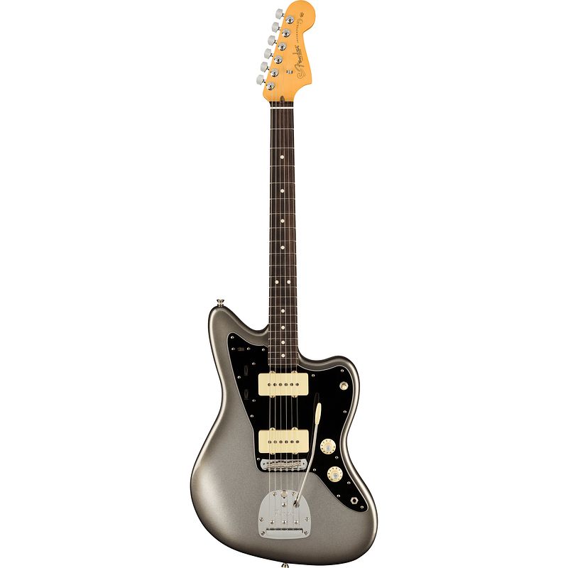 Foto van Fender american professional ii jazzmaster mercury rw elektrische gitaar met koffer