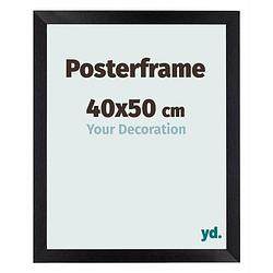 Foto van Posterlijst 40x50cm zwart mat mdf