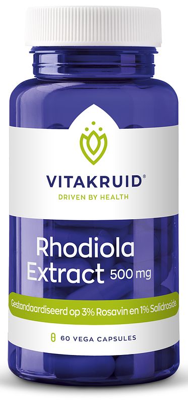 Foto van Vitakruid rhodiola extract 500mg capsules