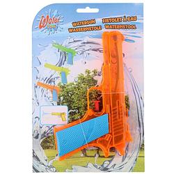 Foto van 1x waterpistolen/waterpistool oranje van 18 cm kinderspeelgoed - waterpistolen