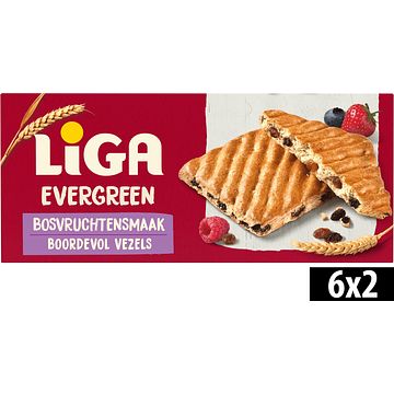 Foto van Liga evergreen koekjes bosvruchten 12 stuks 250g bij jumbo