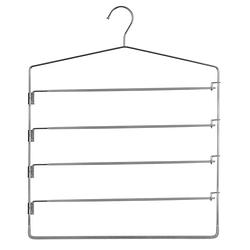 Foto van Metalen kledinghanger/broekhanger voor 4 broeken 37 x 48 cm - kledinghangers