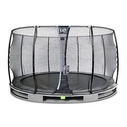 Foto van Exit elegant inground trampoline ø366cm met economy veiligheidsnet - grijs